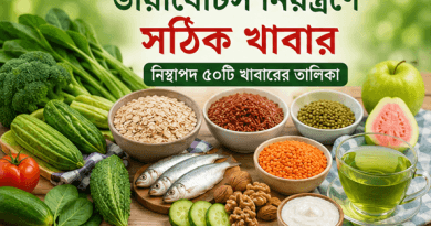 ডায়াবেটিস রোগীদের জন্য ৫০টি নিরাপদ খাবার