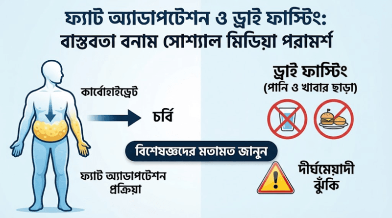 ফ্যাট অ্যাডাপটেশন ও ড্রাই ফাস্টিং নিয়ে সামাজিক মাধ্যমে নতুন পরামর্শ