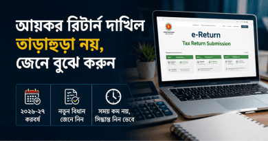 আয়কর রিটার্নে তাড়াহুড়া নয়