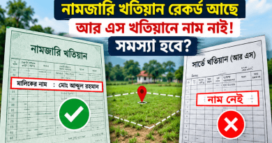 নামজারি খতিয়ানে নাম আছে