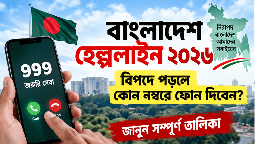বাংলাদেশে বিপদে পড়লে কোন নম্বরে ফোন করবেন?